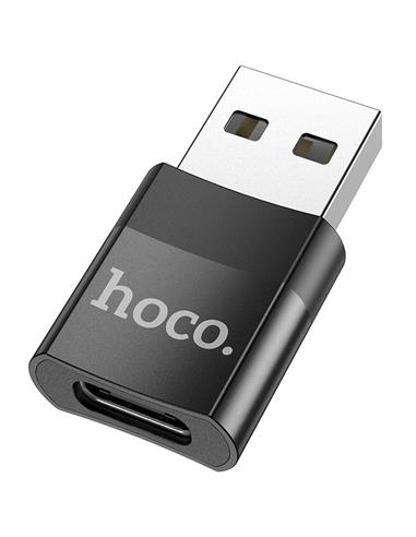 Hoco UA17 Adaptador USB-C a USB-A 2.0 Negro