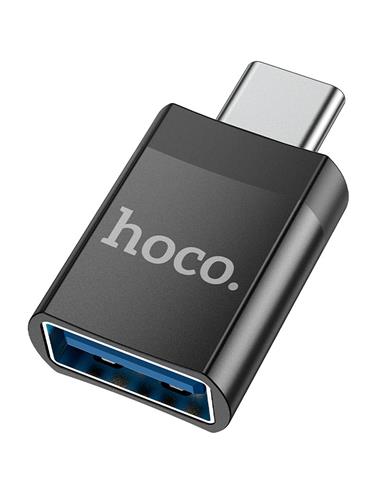 Hoco UA17 Adaptador USB-A a USB-C 3.0 Negro