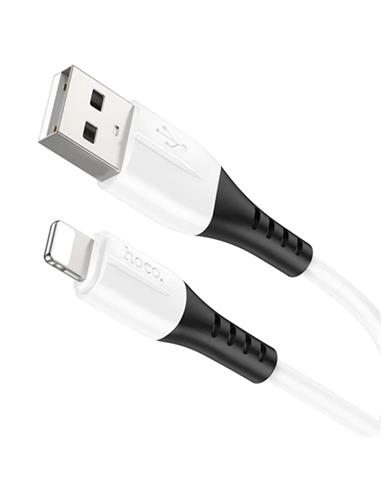 Cable USB a Lightning 1 m 3Amp Hoco X82 Silicona Blanco