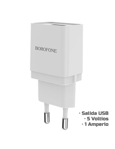Cargador USB 1Amp Borofone BA19A Blanco