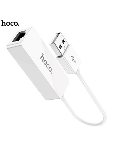 Hoco UA22 Adaptador de USB a Ethernet 100 Mbps Blanco