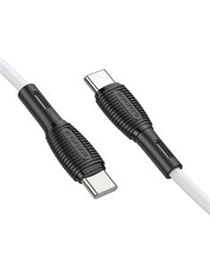 Cable USB-C a USB-C 1 m 60W Borofone BX86 Silicona Blanco