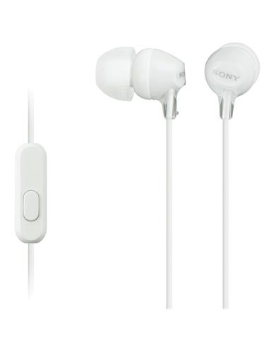SONY MDR-EX15AP Auricular con micrófono Blanco