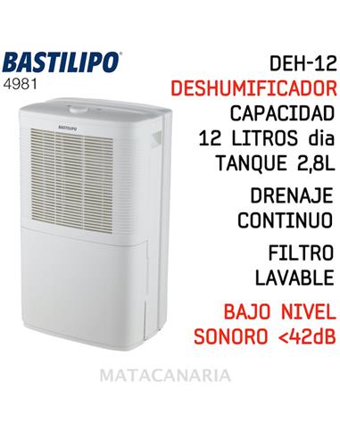 BASTILIPO DEH-12 DESHUMIFICADOR 12L 2.8 L